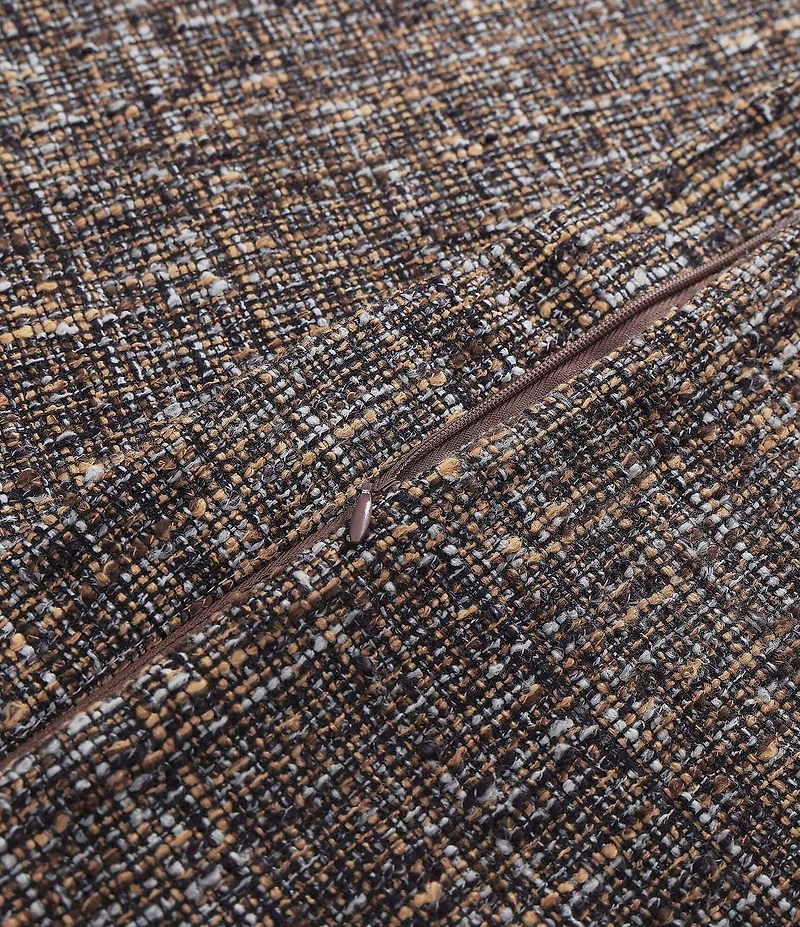 HiEnd Accents Tweed Collection Modern Rustic Woven Euro Sham