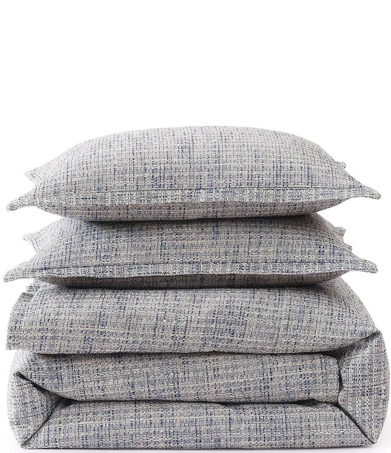 HiEnd Accents Tweed Textured Woven Duvet Cover Mini Set