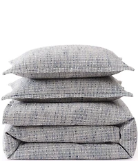 HiEnd Accents Tweed Textured Woven Duvet Cover Mini Set