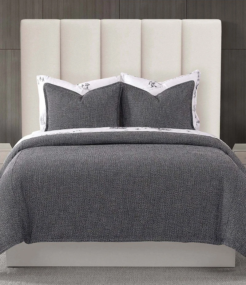 HiEnd Accents Tweed Textured Woven Duvet Cover Mini Set