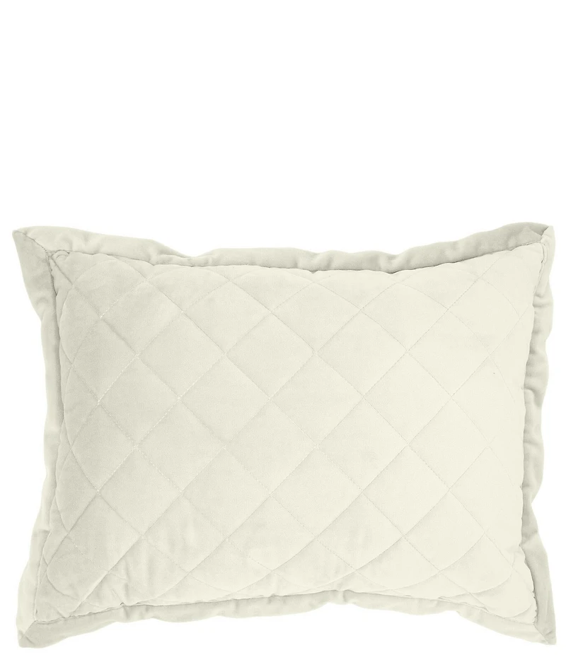 HiEnd Accents Velvet Diamond Quilted Boudoir Pillow