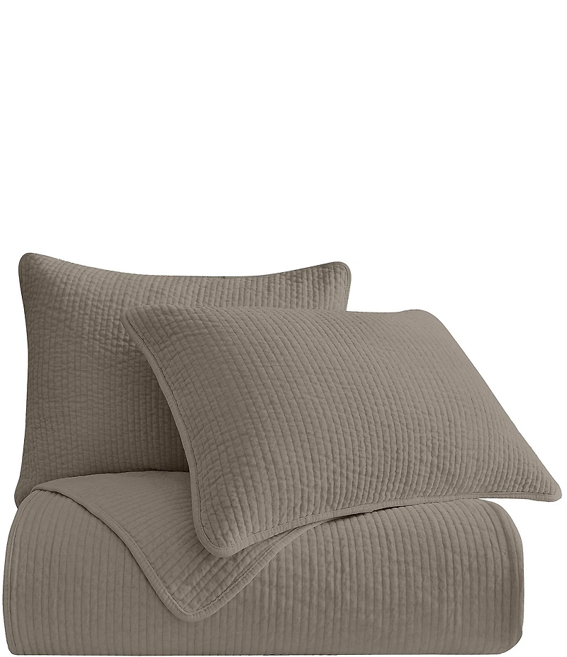 HiEnd Accents Venetian Stone Washed Cotton Velvet Quilt Mini Set