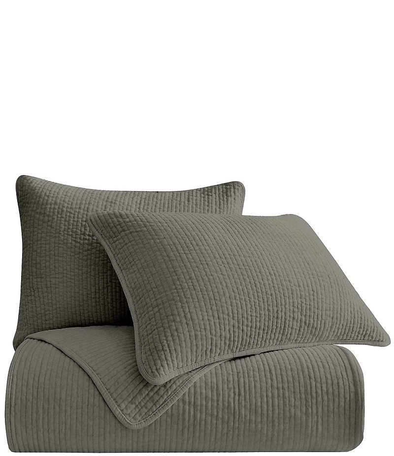 HiEnd Accents Venetian Stone Washed Cotton Velvet Quilt Mini Set