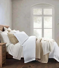 HiEnd Accents Stonewashed Cotton Waffle Weave Duvet Cover Mini Set