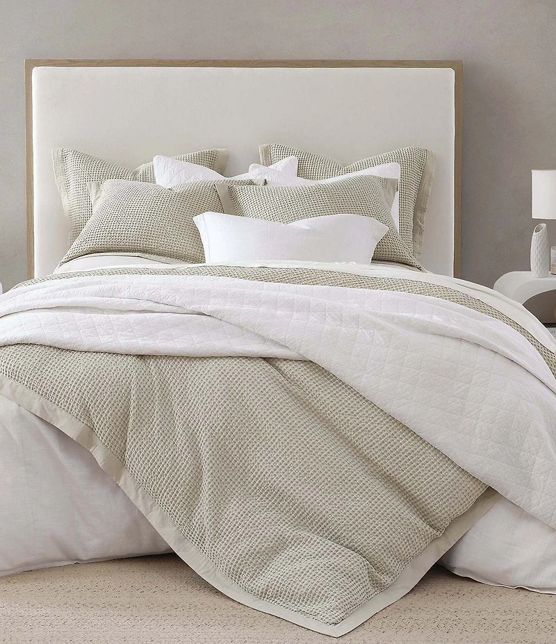 HiEnd Accents Stonewashed Cotton Waffle Weave Duvet Cover Mini Set