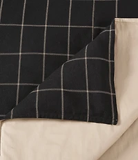 Hiend Accents Windowpane Plaid Duvet Cover Mini Set