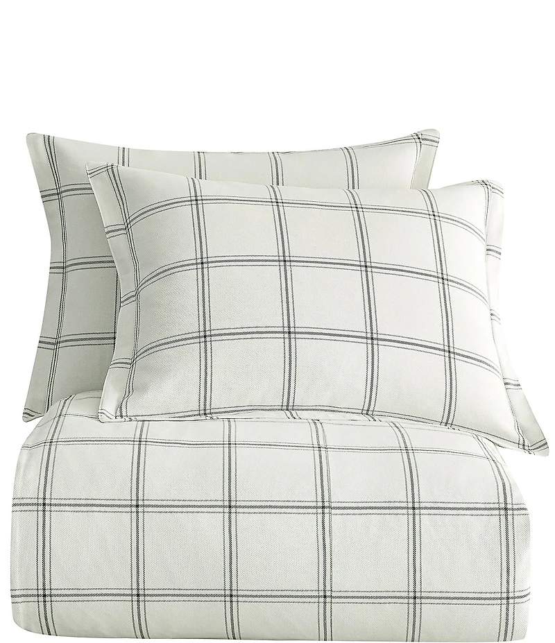 Hiend Accents Windowpane Plaid Duvet Cover Mini Set