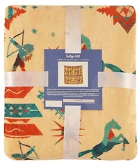 HiEnd Accents x Indigo Arizona Campfire Sherpa-Backed Southwestern Throw Blanket