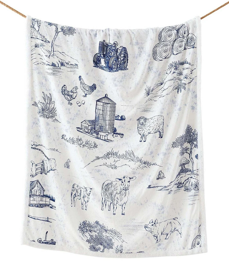 HiEnd Accents x Indigo Farm Life Campfire Sherpa-Backed Throw Blanket