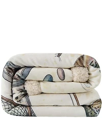 HiEnd Accents x Indigo Hill Angler Gear Campfire Sherpa Throw Blanket