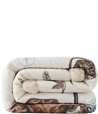 HiEnd Accents x Indigo Hill Duck Camp Campfire Hunting Sherpa Throw Blanket