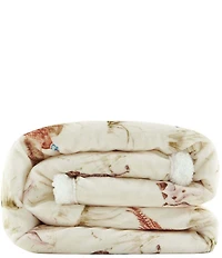 HiEnd Accents x Indigo Hill Hunt Life Campfire Sherpa-Backed Throw Blanket