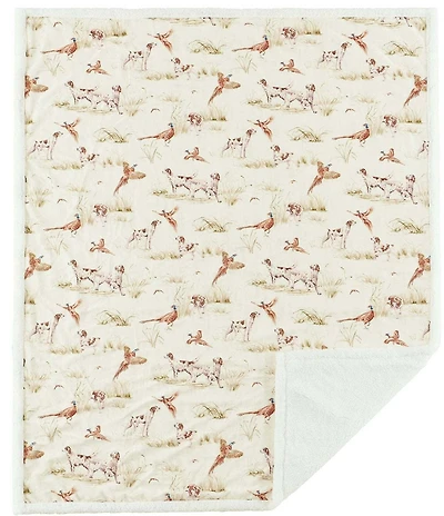 HiEnd Accents x Indigo Hill Hunt Life Campfire Sherpa Throw Blanket