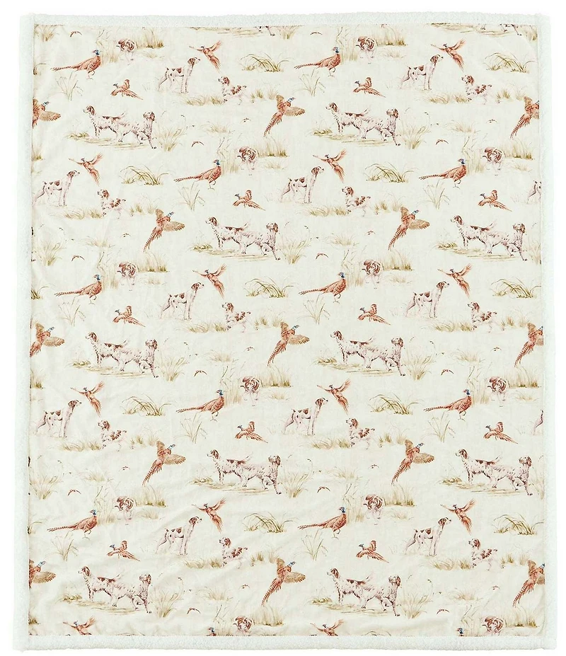 HiEnd Accents x Indigo Hill Hunt Life Campfire Sherpa Throw Blanket
