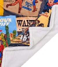 HiEnd Accents x Indigo Hills Bandits & Heroes Campfire Sherpa Accent Pillows and Throw Blanket Throw Set