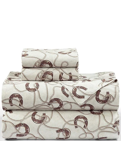 HiEnd Accents x Paseo Road Pierre Equestrian 350-Thread Count Western Sateen Sheet Set