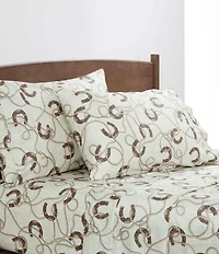 HiEnd Accents x Paseo Road Pierre Equestrian 350-Thread Count Western Sateen Sheet Set