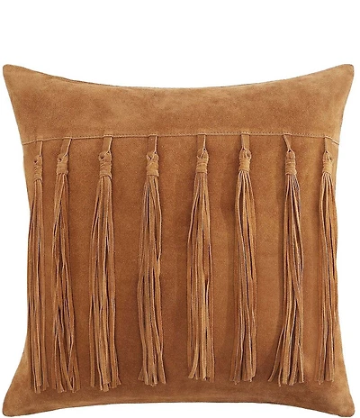 HiEnd Accents x Paseo Road Western Suede Tassel Square Pillow