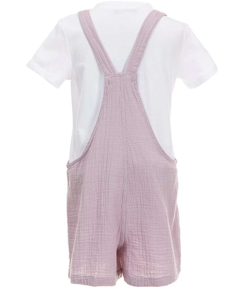 Hippie Girl Big Girls Tee With Gauze Denim Romper