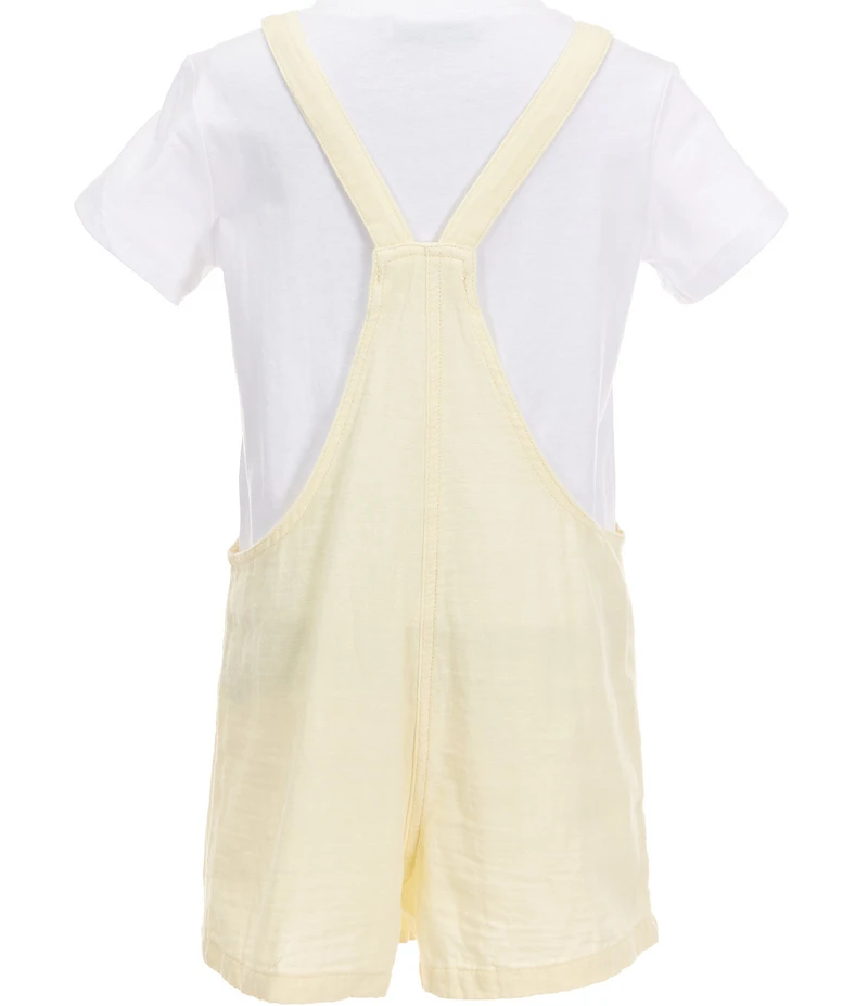 Hippie Girl Big Girls Tee With Gauze Denim Romper