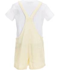 Hippie Girl Big Girls Tee With Gauze Denim Romper