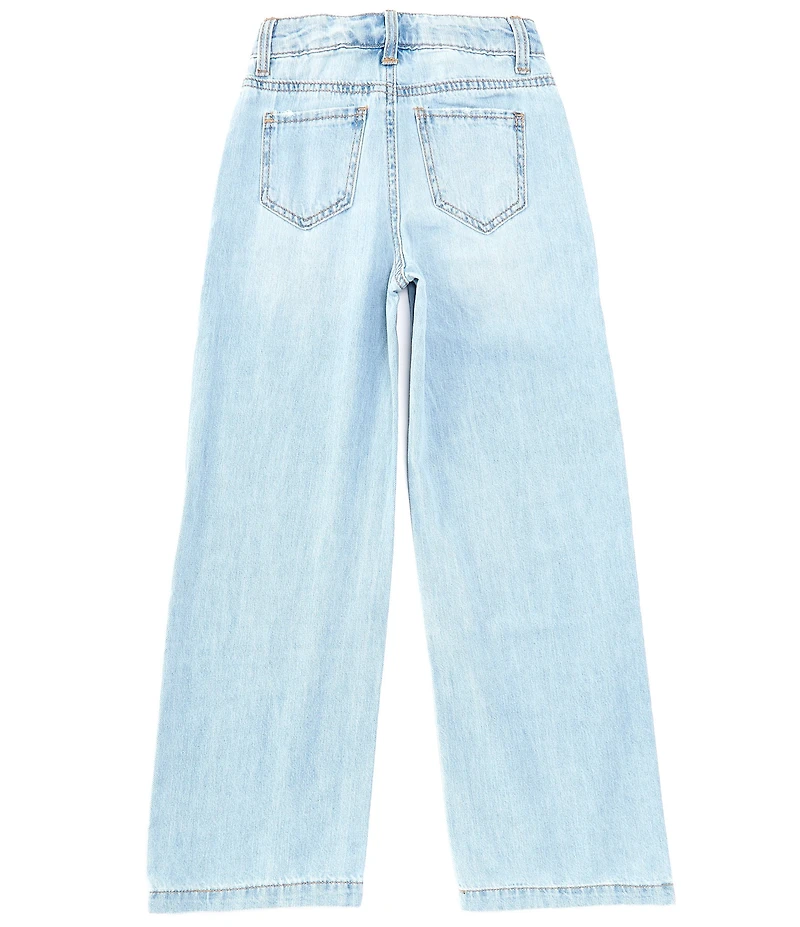 Hippie Girl Big Girls 7-16 Rhinestone-Embellished-Heart Wide Leg Jeans