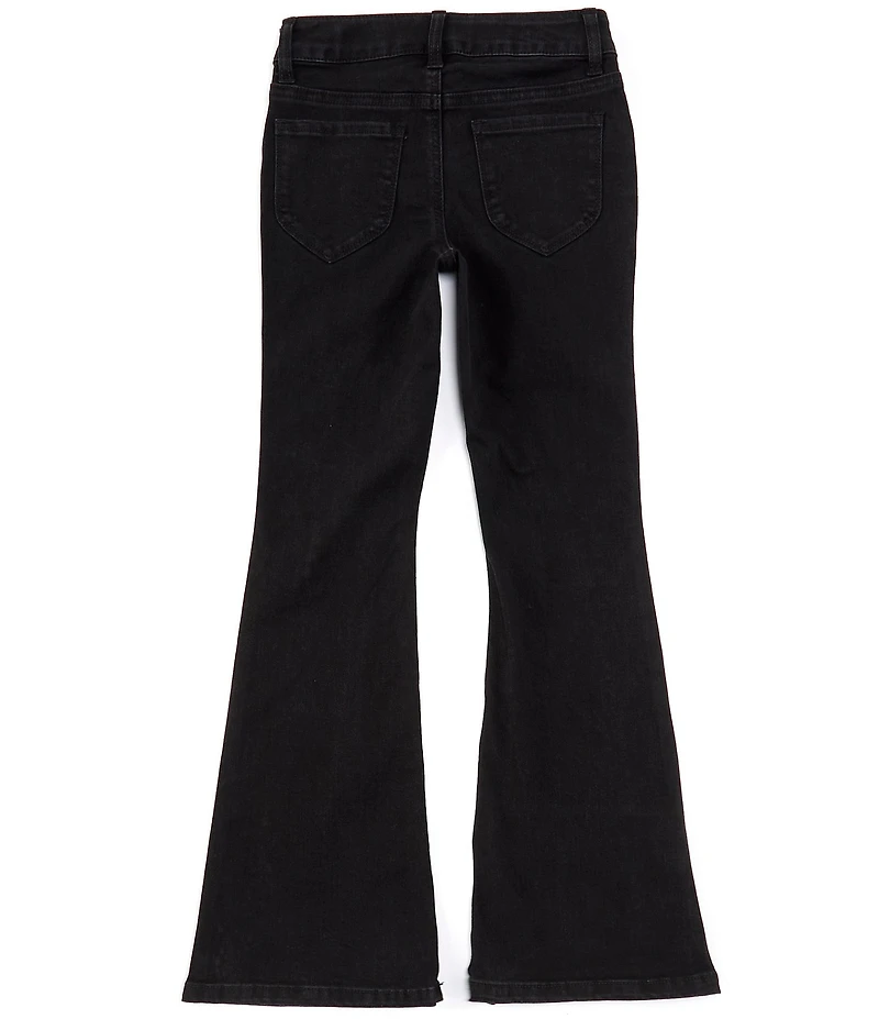 Hippie Girl Big Girls 7-16 Sparkle Side-Detail Flare Leg Jeans