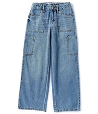 Hippie Girl Big Girls 7-16 Wide Leg Cargo Jeans