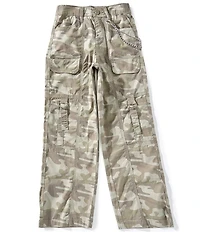 Hippie Girl Big Girls Camo Wide Leg With Chain Cargo Pants