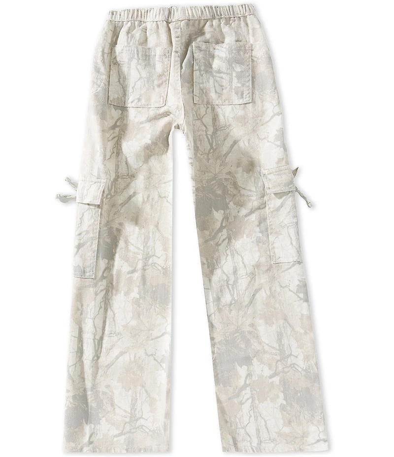 Hippie Girl Big Girls Camouflage Printed Bow Tie Cargo Pants