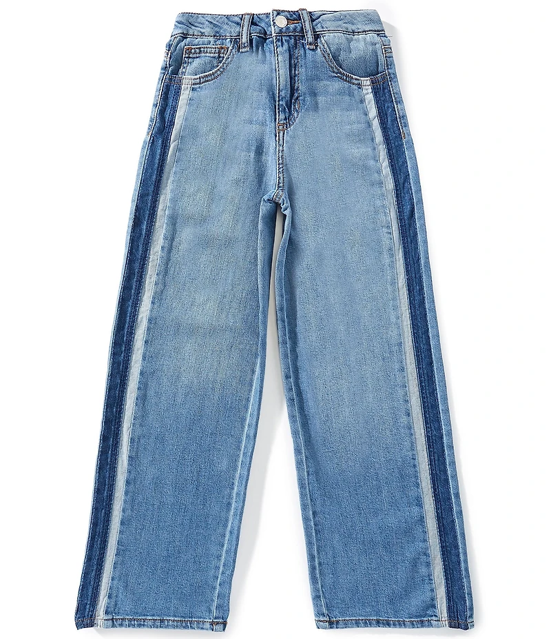 Hippie Girl Big Girls Double-Side-Stripe Wide Leg Jeans