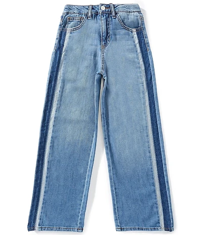 Hippie Girl Big Girls Double-Side-Stripe Wide Leg Jeans