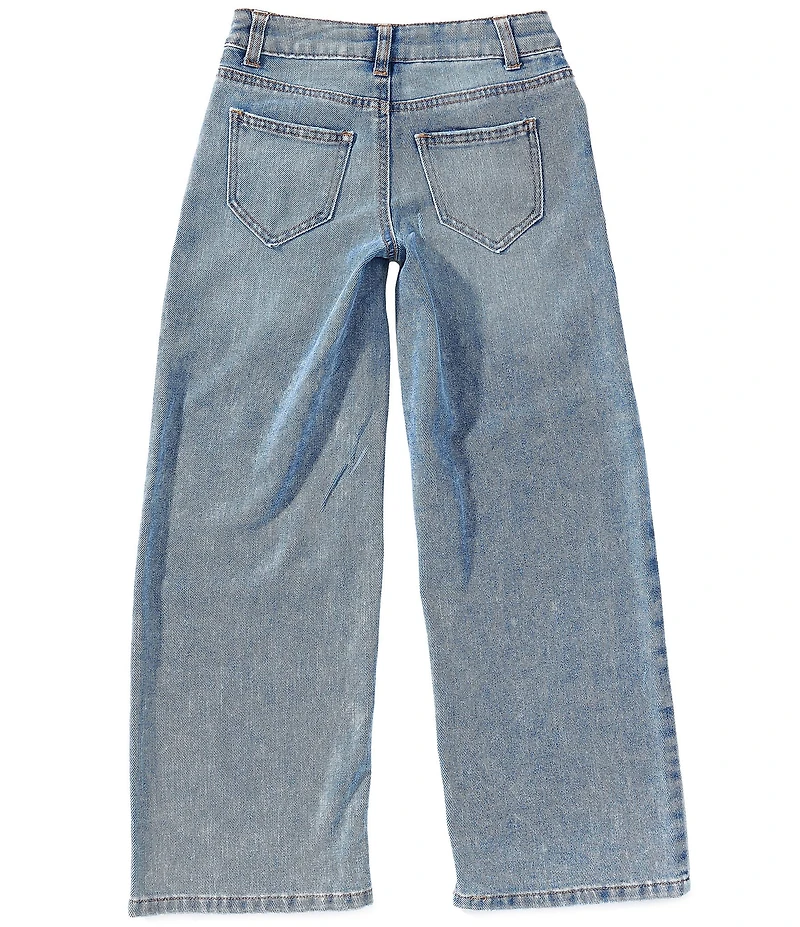 Hippie Girl Big Girls Embellished Butterfly Wide Legs Jeans