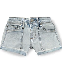 Hippie Girl Big Girls Porkchop Pocket Sparkle Star Detail Frayed Cuff Shorts