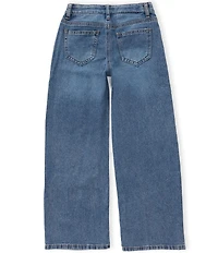 Hippie Girl Big Girls Rhinestone Embellished Star Wide Leg Jeans