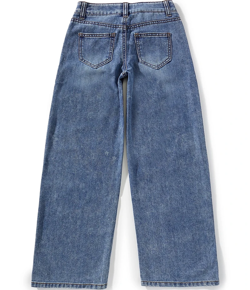 Hippie Girl Big Girls Star-Appliqued Wide-Leg Jeans