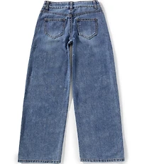 Hippie Girl Big Girls Star-Appliqued Wide-Leg Jeans