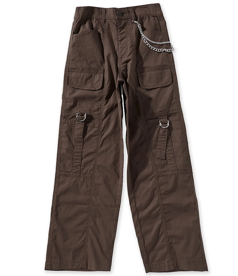 Hippie Girl Big Girls Wide Leg With Chain Cargo Pants
