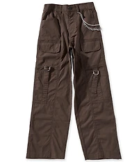 Hippie Girl Big Girls Wide Leg With Chain Cargo Pants