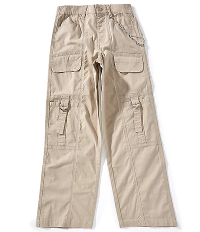Hippie Girl Big Girls Wide Leg With Chain Cargo Pants