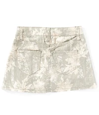 Hippie Girl Big Girls Woodland & Leaf Pattern Denim Skirt