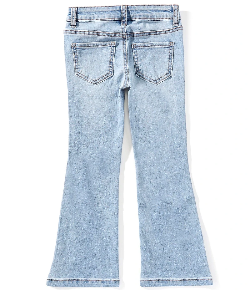 Hippie Girl Little Girls Scattered-Rhinestone-Embellished High-Rise Flare-Leg Jeans