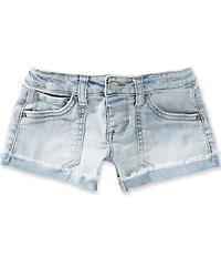 Hippie Girl Little Girls Star Bling Fringe Detail Denim Shorts