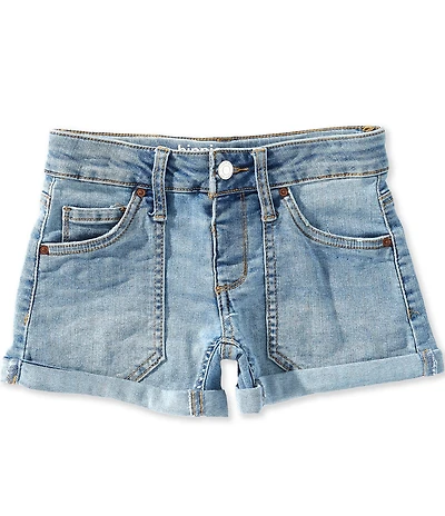 Hippie Little Girls Pearl Bow Denim Shorts