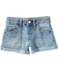 Hippie Little Girls Pearl Bow Denim Shorts