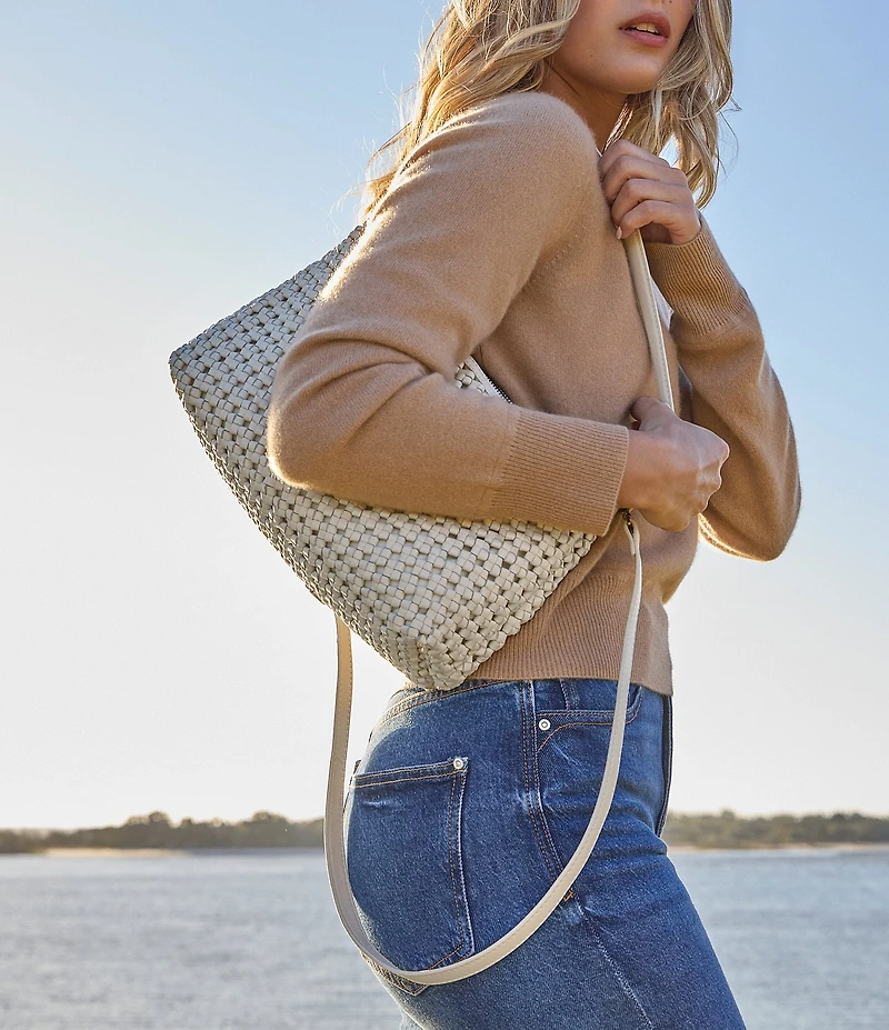 HOBO Avon Woven Leather Shoulder Bag
