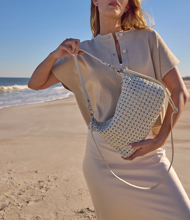 HOBO Avon Woven Leather Shoulder Bag