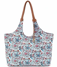 HOBO Batik Blooms La Jolla Canvas Tote Bag