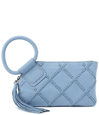 HOBO Blue Bell Woven Sable Ring Handle Wristlet Bag