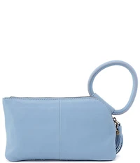 HOBO Blue Bell Woven Sable Ring Handle Wristlet Bag